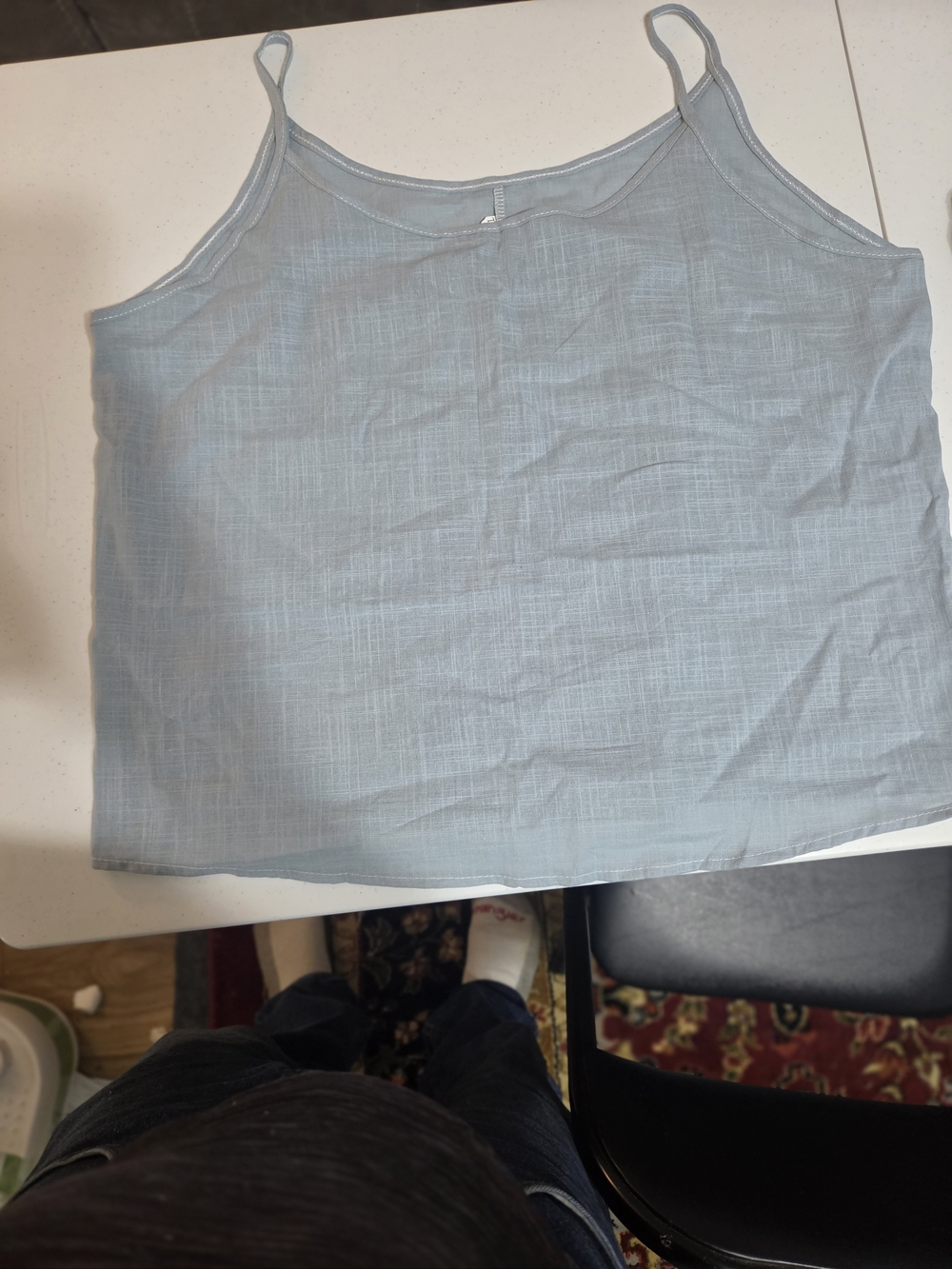 Light Blue Spaghetti Strap Camisole Tank Top